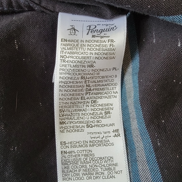Original Penguin Long Sleeve Casual Button Down Blue Striped Men's XL - Picture 11 of 16